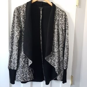 Club Monaco Y2K Open Drape Waterfall Knit Cardigan Jacket Marled Sz M